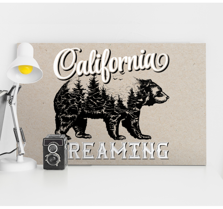 Quadro 3d avventura dell'orso della california - TenStickers