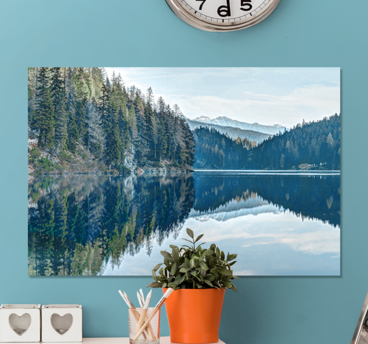 Quadro con alberi Natura foresta fiume - TenStickers