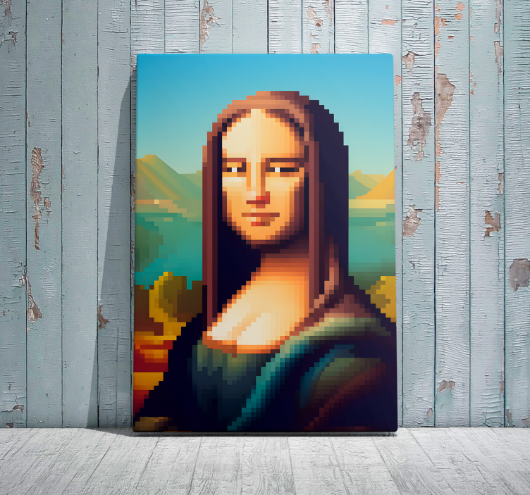 Quadro  arte Gioconda pixelart - TenStickers