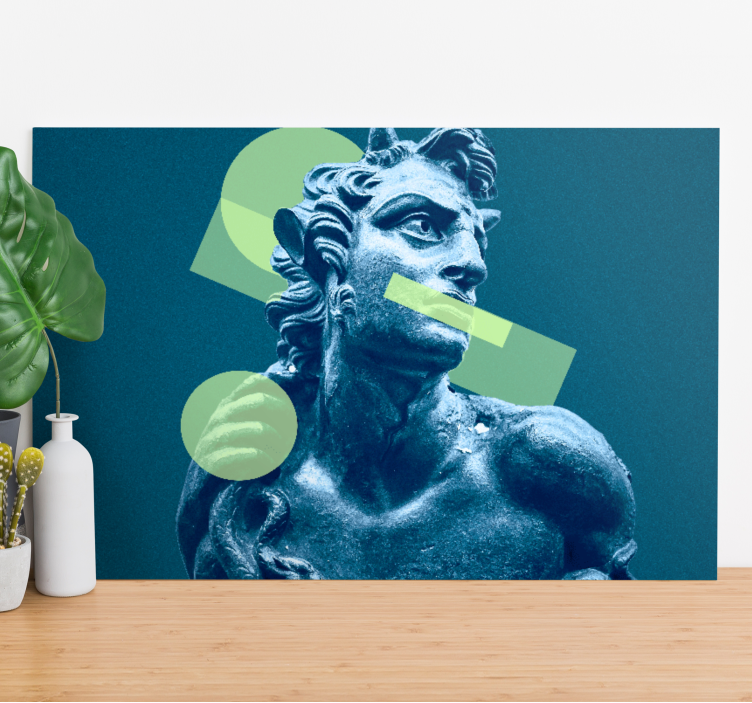 Dipinto arte statua con forme geometriche - TenStickers
