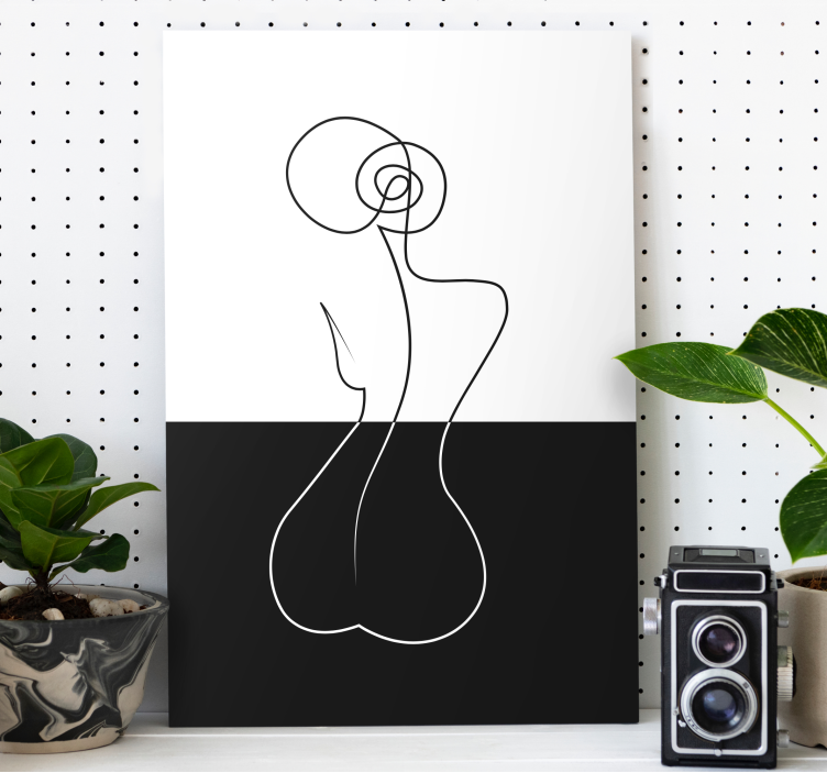 Quadro astratto arte lineare minimalista - TenStickers