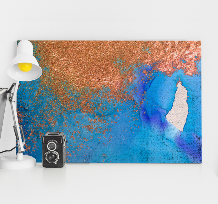 Quadro astratto blu testurizzato - TenStickers