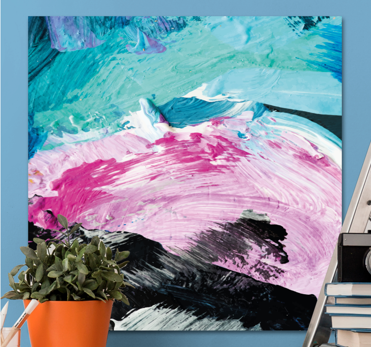 Quadro astratto vortici di colore dinamici - TenStickers