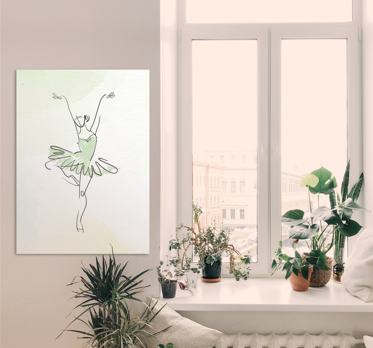 Quadro ballerina movimento di balletto elegante - TenStickers