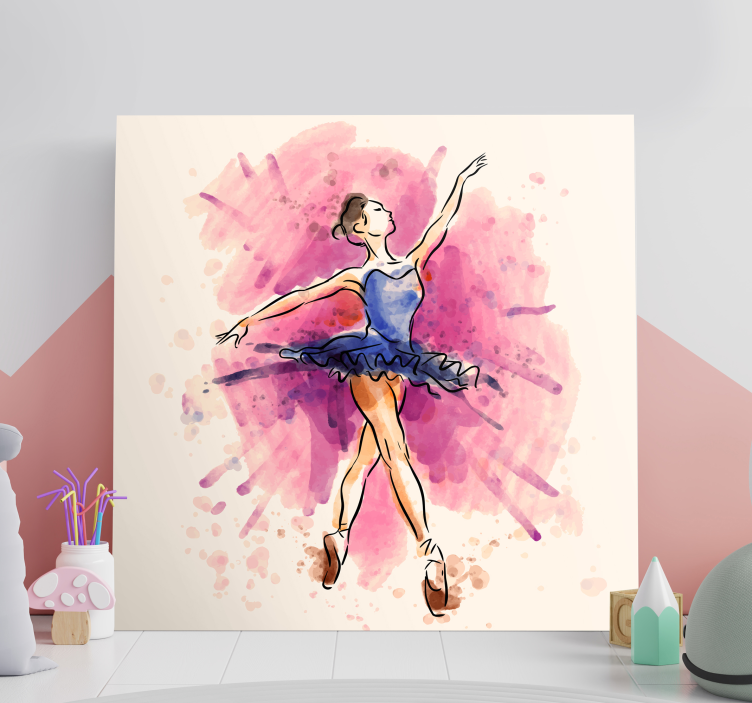 Quadro ballerina performance di balletto elegante - TenStickers