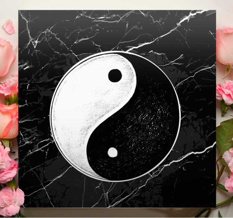 Quadro per casa Equilibrio yin yang originale - TenStickers