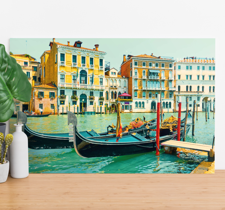 Quadro città e paesi gondole veneziane - TenStickers