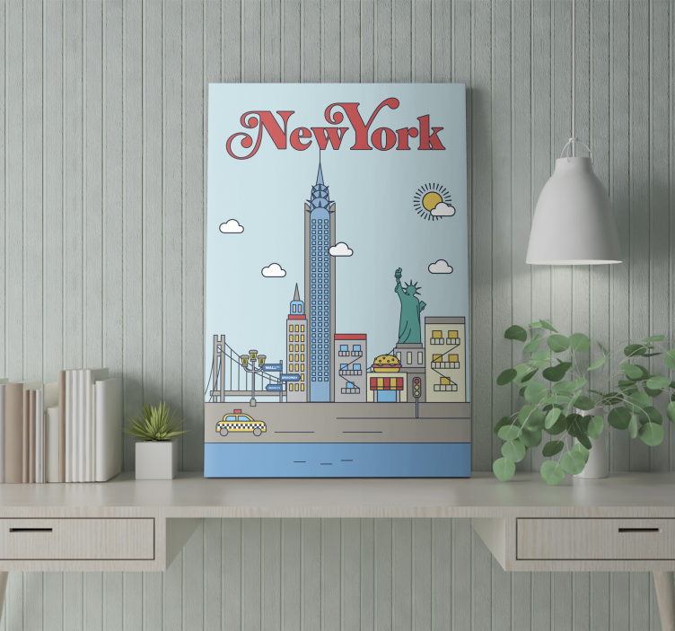 Quadro città e paesi New York - TenStickers