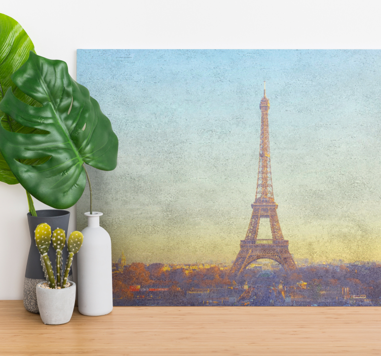 Quadro città e paesi paesaggio torre eiffel - TenStickers