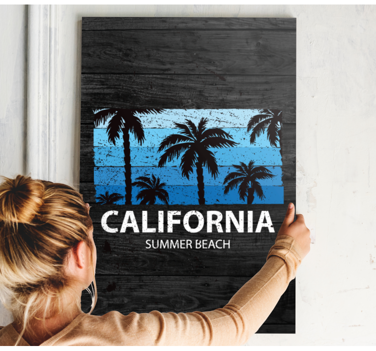 Quadro città e paesi palme della california - TenStickers