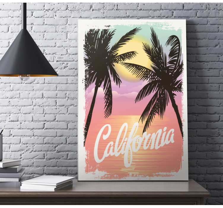 Quadro città e paesi vibes al tramonto californiano - TenStickers