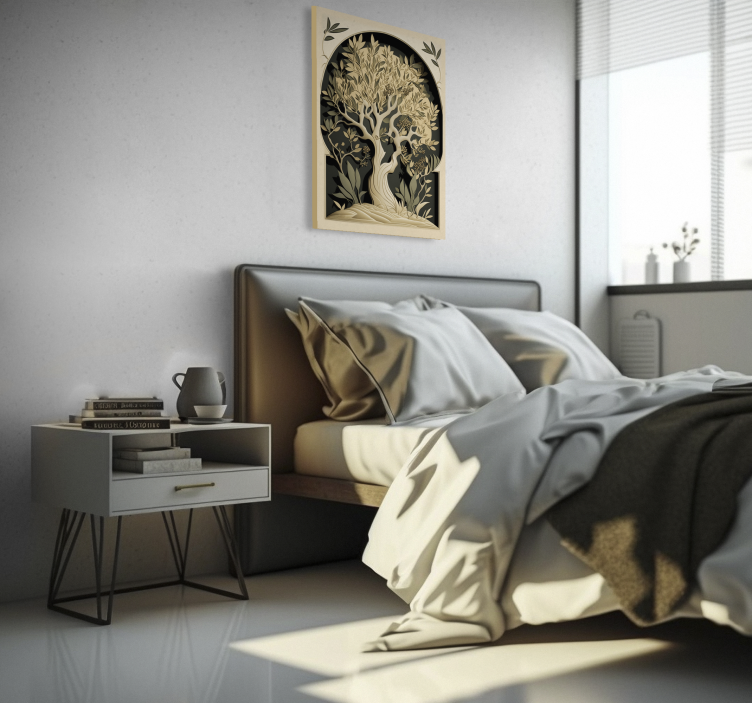 Quadro con albero di ulivo stile vintage - TenStickers