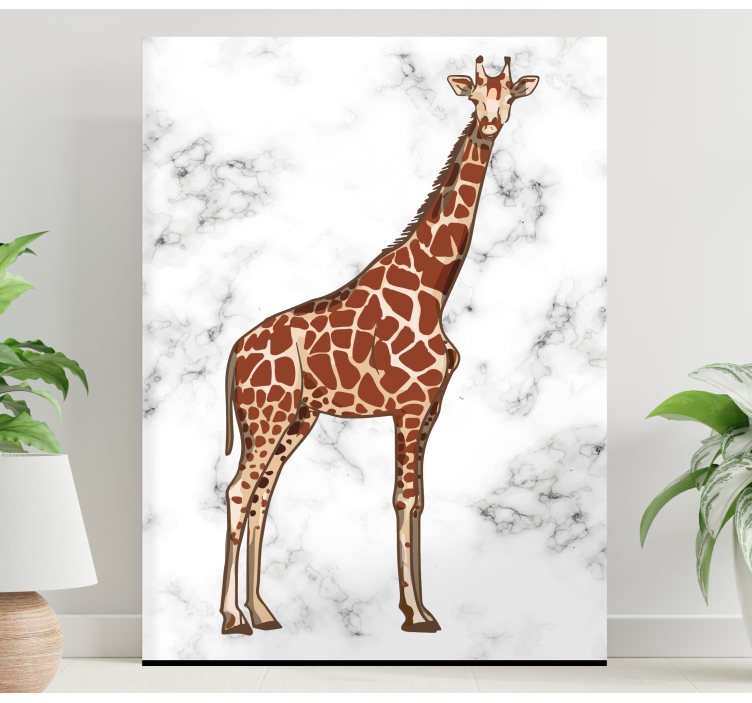 Quadro con animali e insetti giraffe in piedi - TenStickers