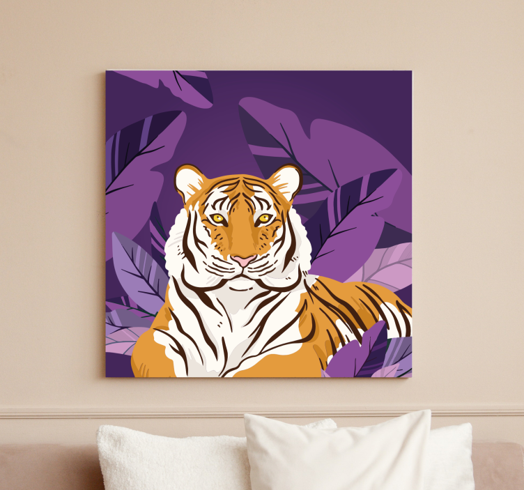 Quadro con animali e insetti ritratto di tigre maestosa - TenStickers