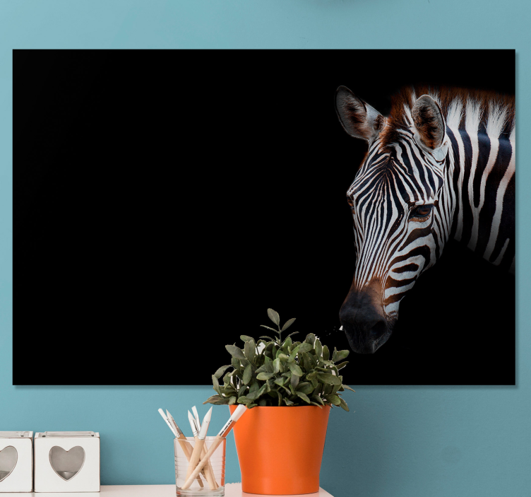 Quadro con animali e insetti zebra in primo piano - TenStickers
