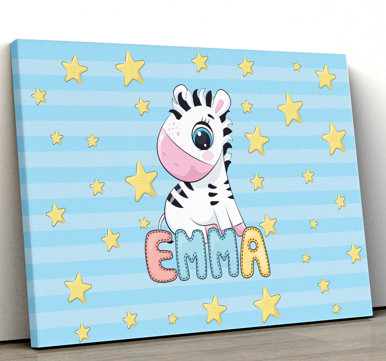 Quadro con cervo figura zebra adorabile - TenStickers