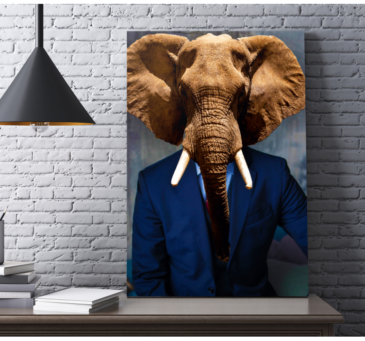 Quadro con elefanti ritratto di testa di elefante - TenStickers