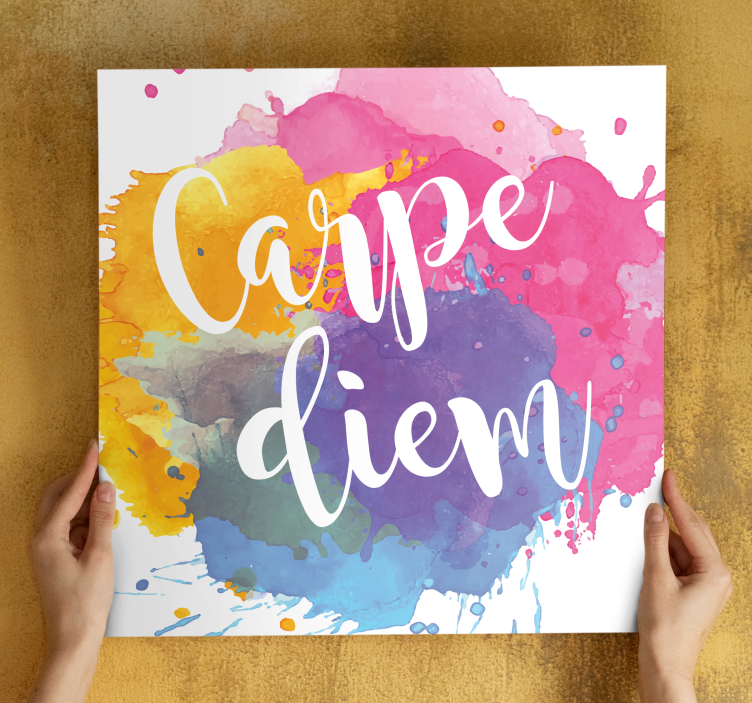 Quadro con frase arte carpe diem - TenStickers