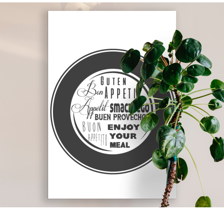 Quadro con frase buon appetito - TenStickers