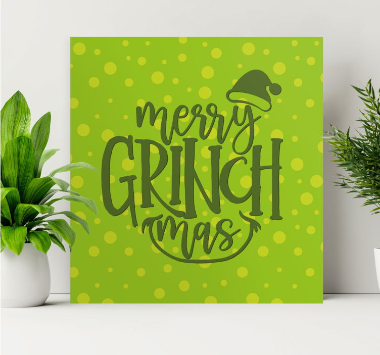 Quadro con frase buon grinchmas - TenStickers