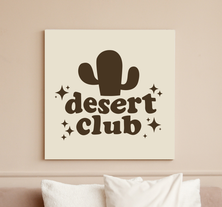 Quadro con frase club del deserto - TenStickers