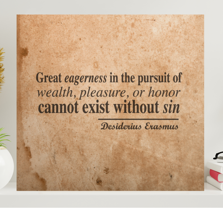 Quadro con frase desiderio e ricchezza - TenStickers