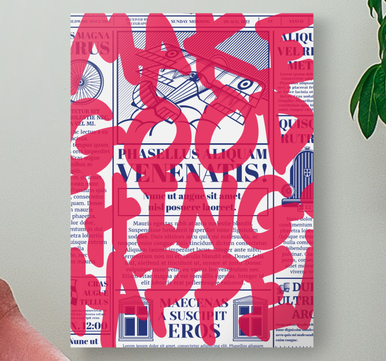 Quadro con frase fai cose belle - TenStickers