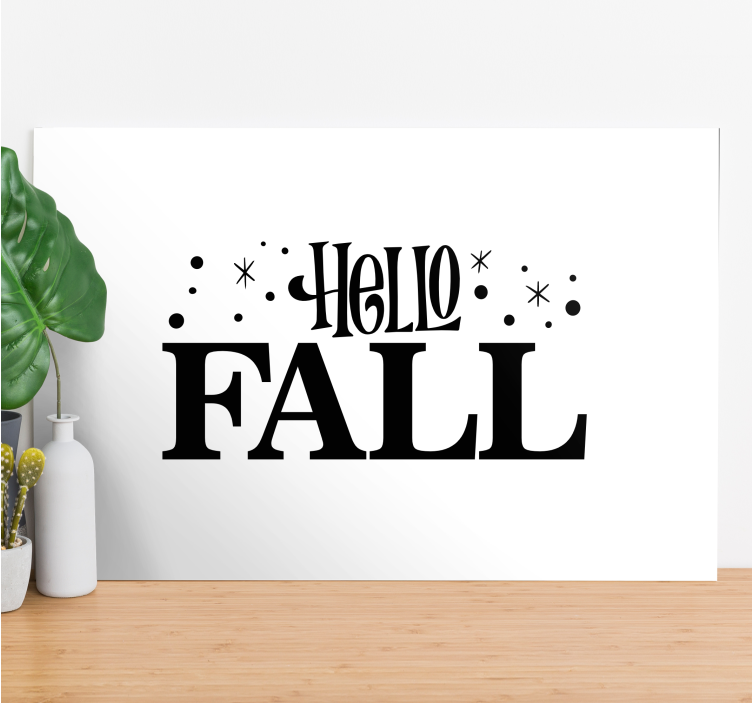 Quadro con frase saluti d'autunno - TenStickers