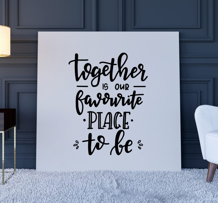 Quadro con frase uniti siamo - TenStickers