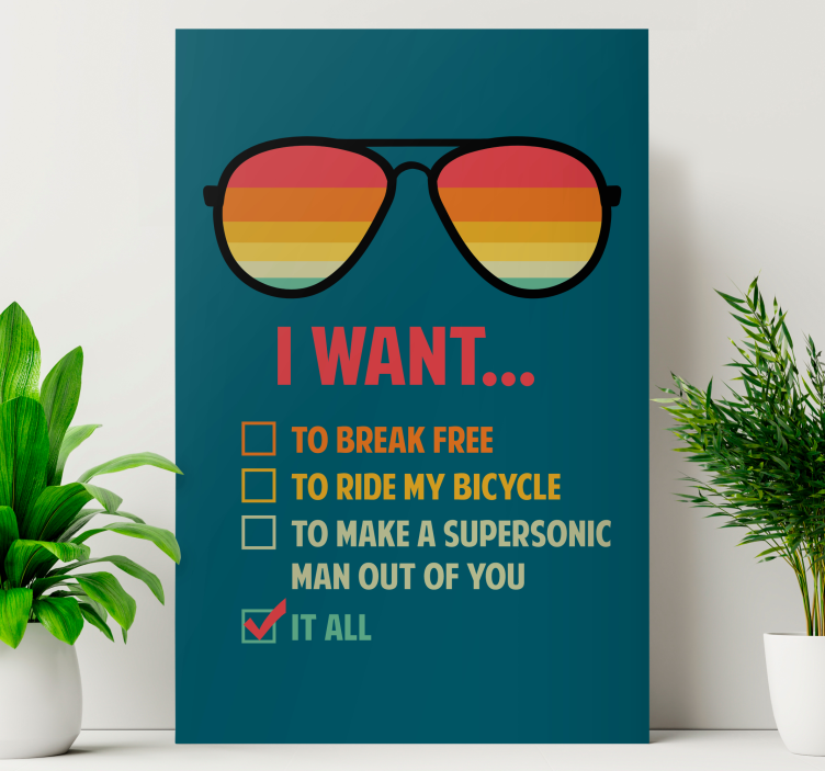 Quadro con frase voglio motivazione - TenStickers