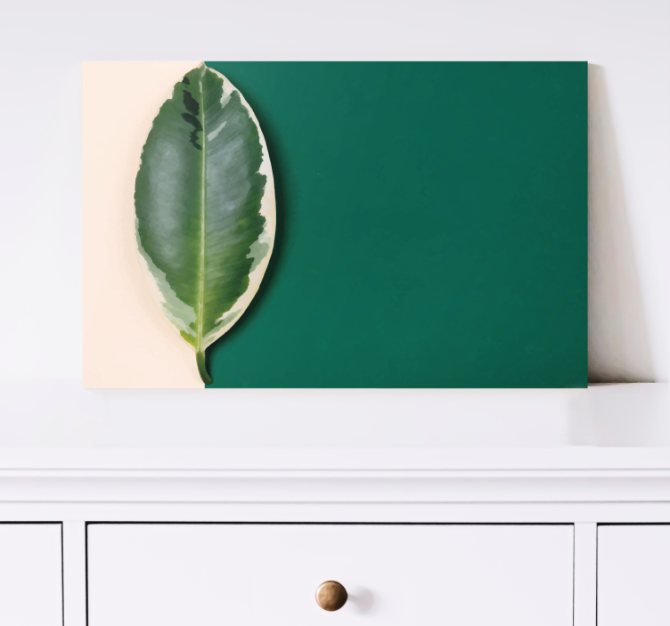 Quadro piante Design moderno delle foglie di vernice - TenStickers