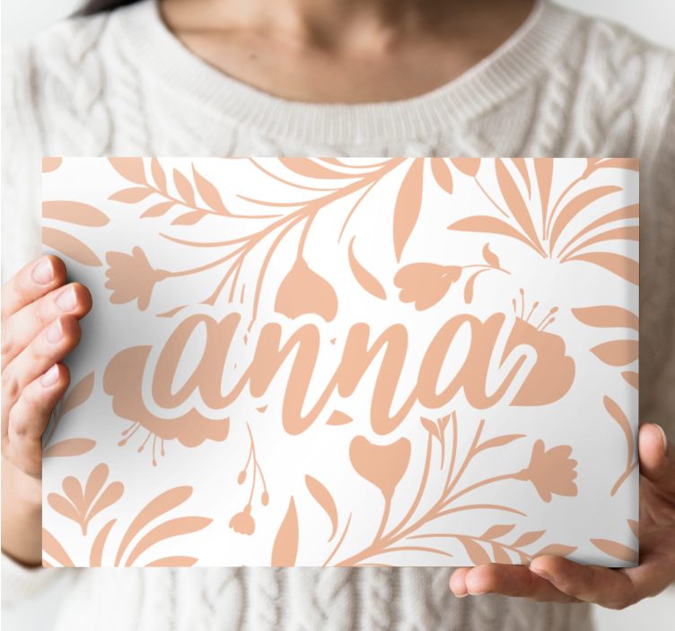 Quadro piante Motivo foglie vintage rosa - TenStickers