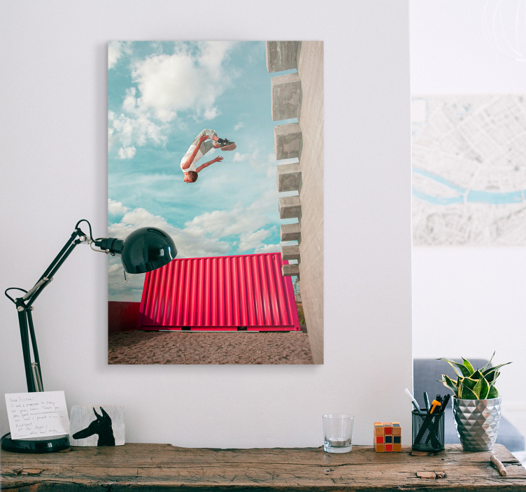 Quadro con ragazzo che fa parkour - TenStickers