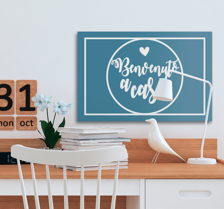 Quadro con testo benvenuto a casa - TenStickers