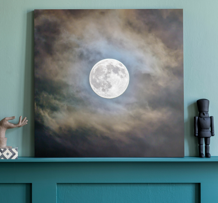 Quadro con testo luce della luna piena - TenStickers