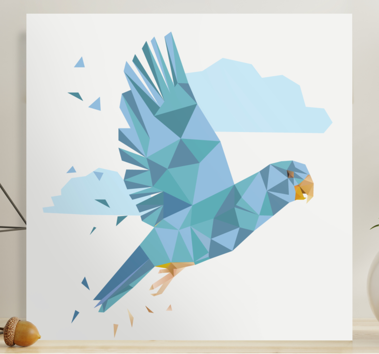 Quadro con uccelli uccello blu in volo - TenStickers