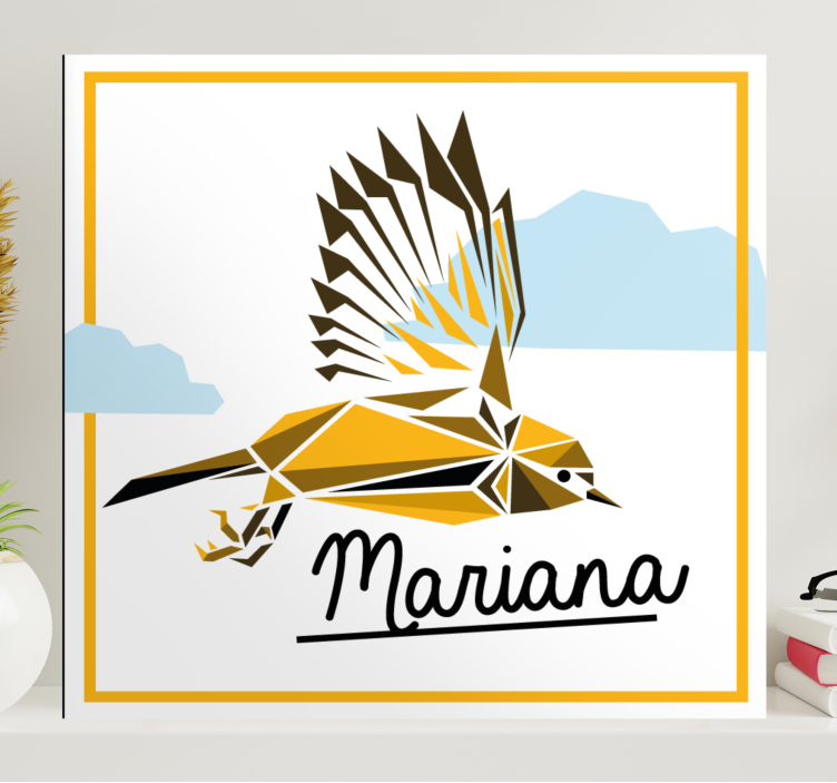 Quadro con uccelli uccello giallo in volo - TenStickers