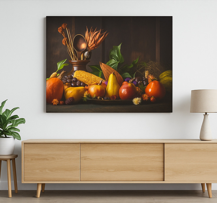 Quadro cucina design rustico di frutta - TenStickers