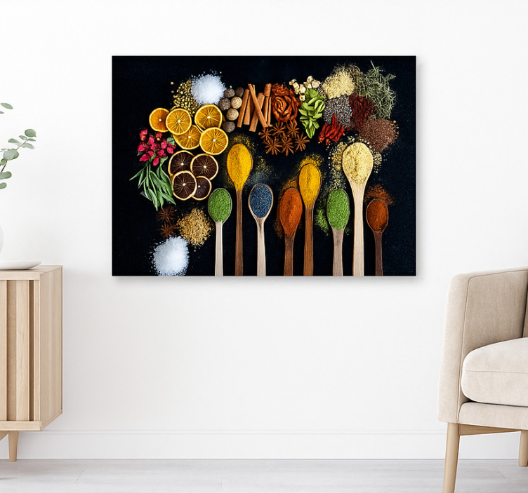 Quadro cucina erbe colorate - TenStickers