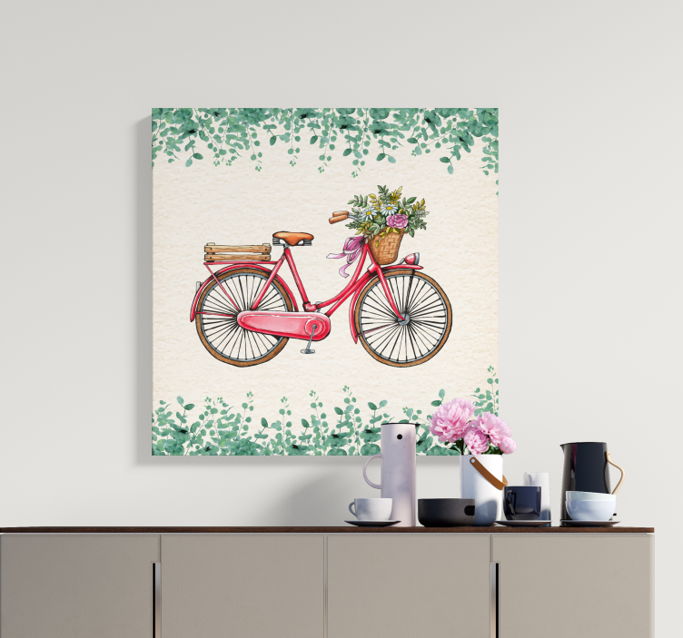 Quadro con bicicletta stile vintage - TenStickers