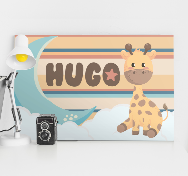Quadri cameretta neonato disegno giocoso della giraffa - TenStickers