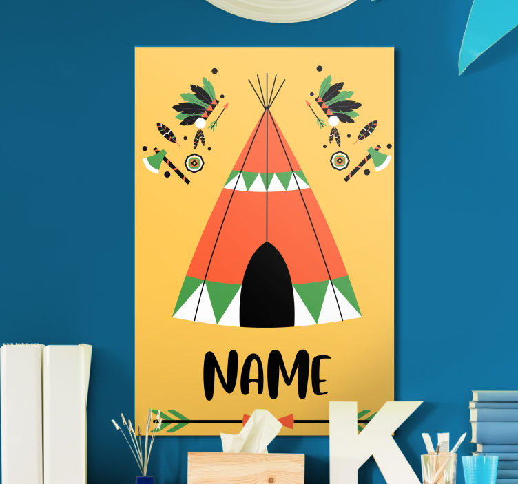 Quadro per cameretta tepee personalizzato - TenStickers