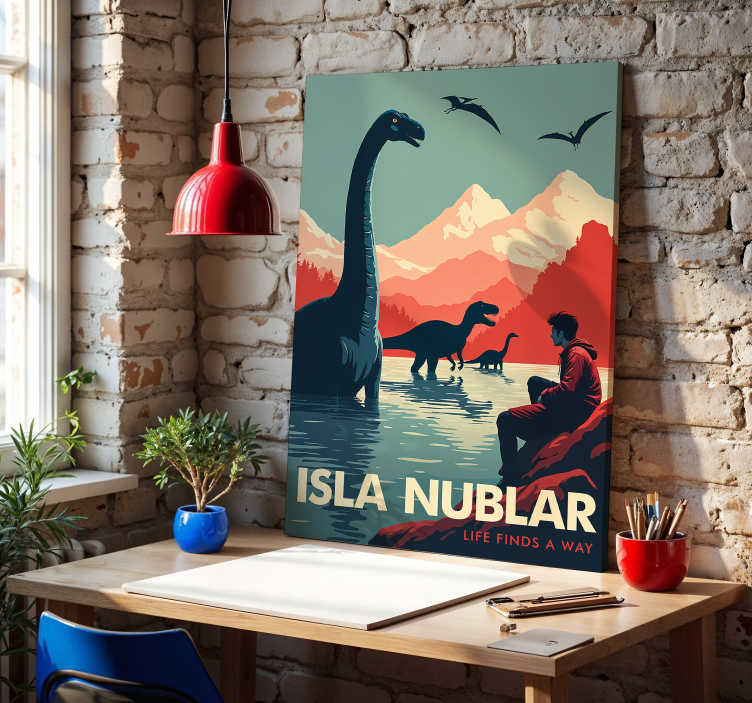 Dipinto dinosauri isola di nublar - TenStickers