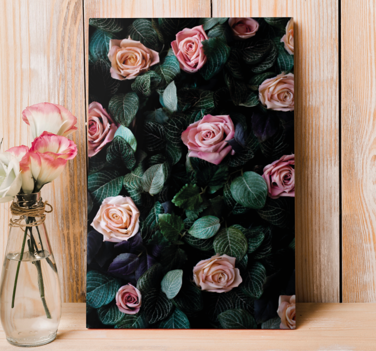 Quadro con fiori Fiori di rosa rossa - TenStickers