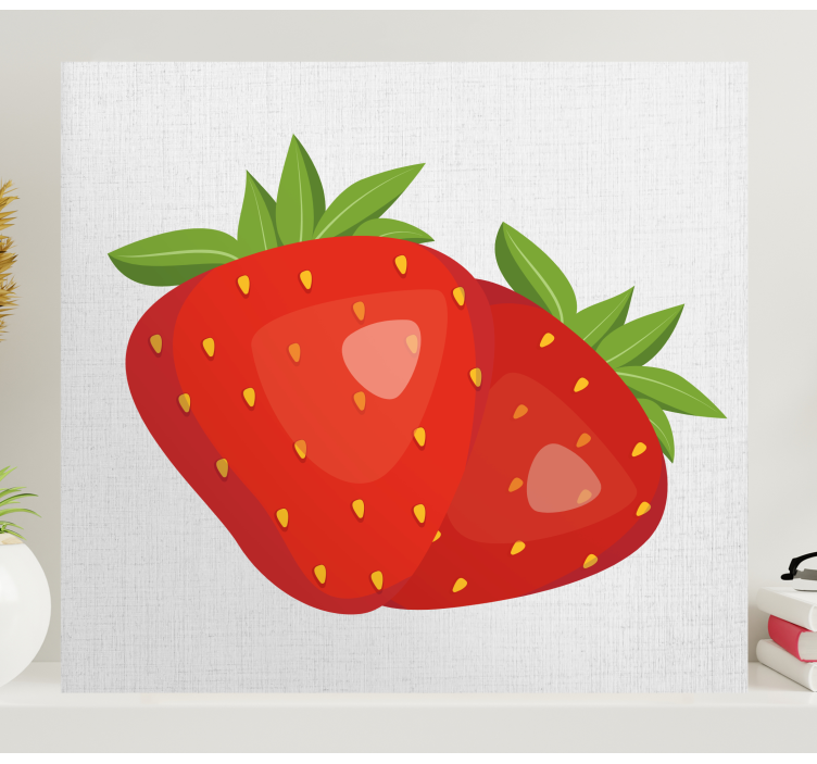 Dipinto frutta e natura morta fragole succose - TenStickers