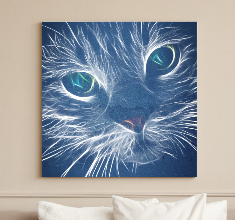 Quadro con gatto effetto raggi X - TenStickers