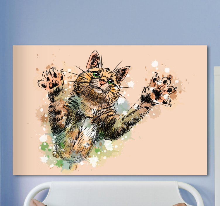 Quadro con gatto Gatto quadro - TenStickers