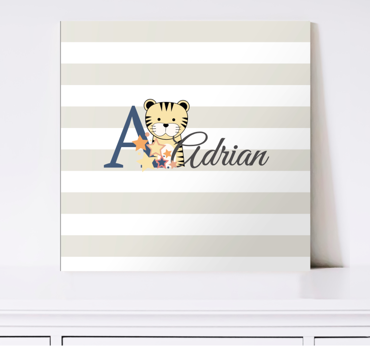 Quadro gatto personaggio tigre adrian - TenStickers