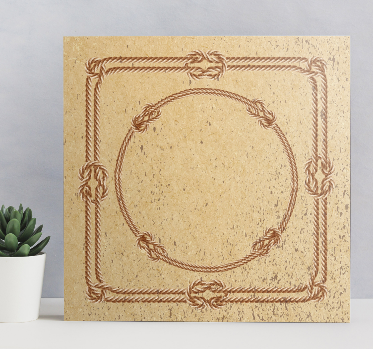 Dipinto geometrico rilievo del telaio in corda - TenStickers