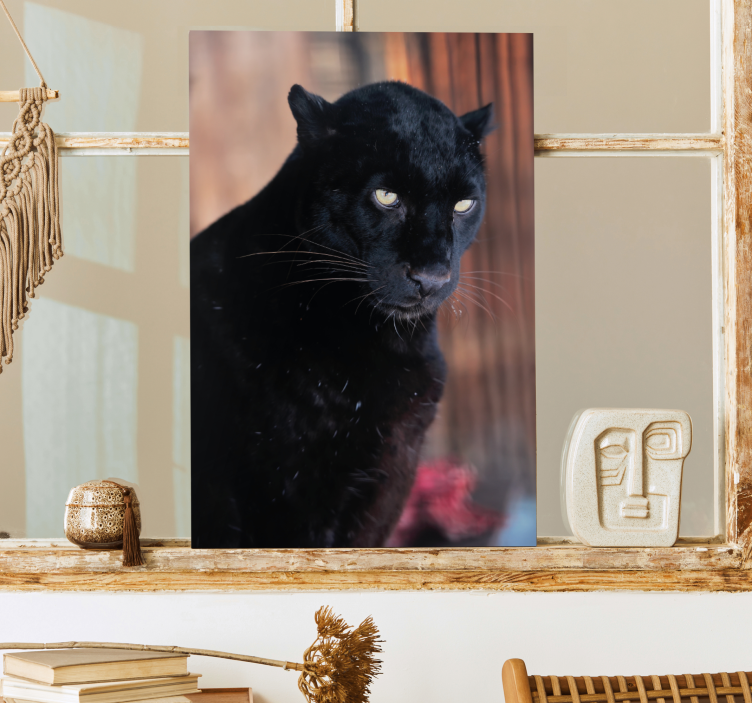 Quadro 3D Appostamento del leopardo - TenStickers